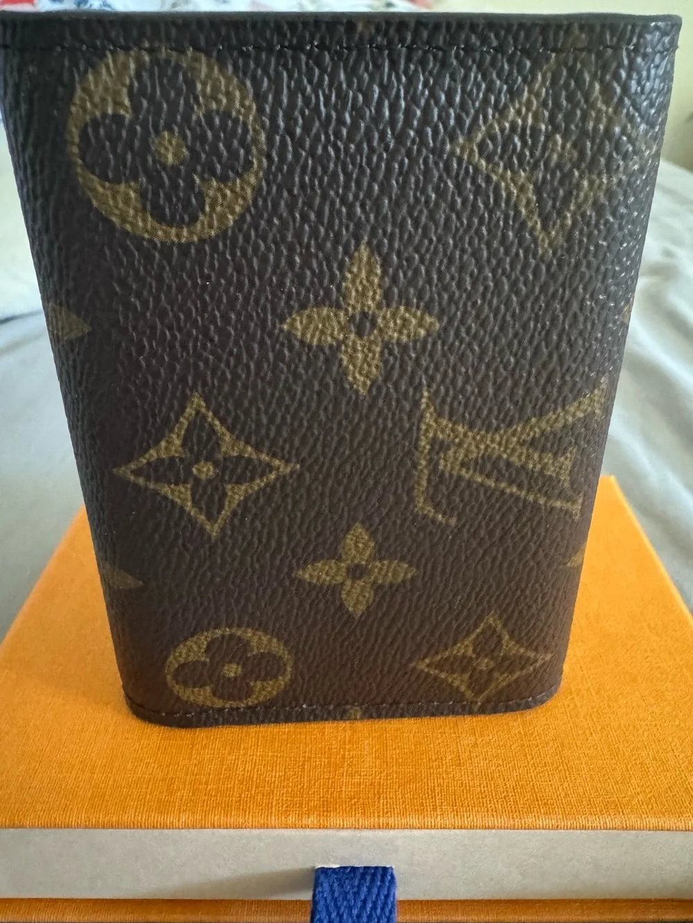 Authentic Louis Vuitton Monogram Card & Key Holder in Brown and Gold